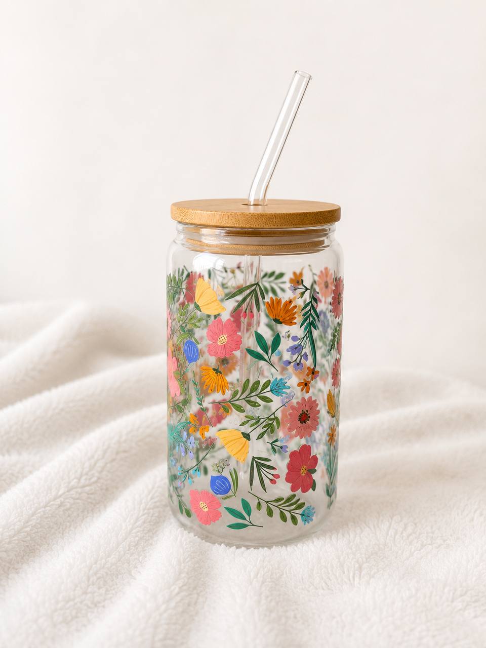 Flower Garden Glass Tumbler