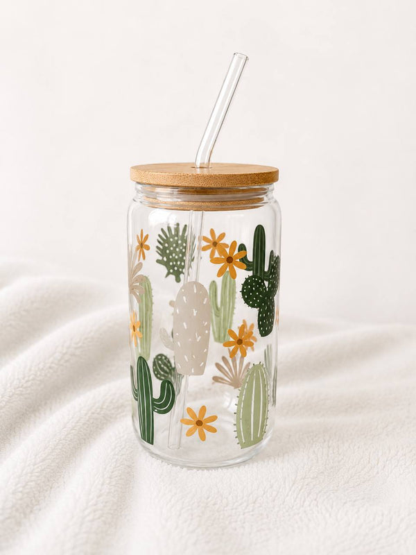 Cactus Garden Glass Tumbler
